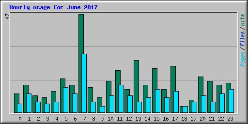 Hourly usage for June 2017